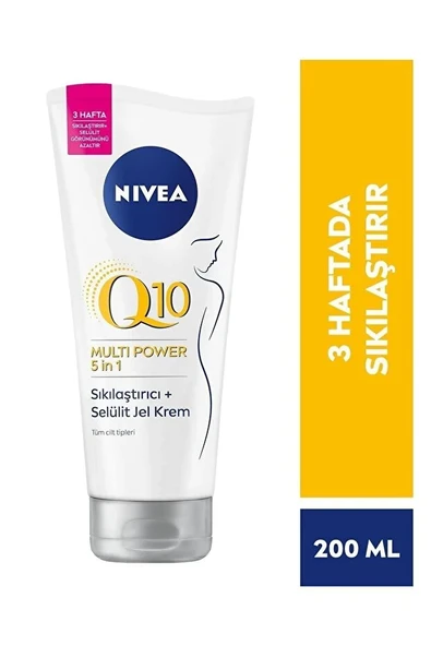 NIVEA Q10 Sıkılaştırıcı Selülit Jel Krem 200ml,3 Haftada Sıkılaştırıcı Vücut Losyonu ürün görseli