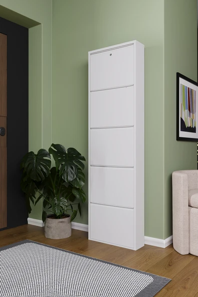 Wood House HERA METAL AYAKKABILIK 5'Lİ BEYAZ - Resim 4