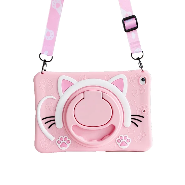 Lenovo Tab TB-311FU TB-311XU 10.1inç Kılıf Cute Dolls Standlı Eğlenceli 3DKarekterliÇocuk ZAEH0039TR - 4