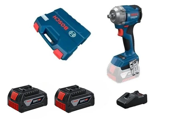 Bosch GDS 18V-350 Çift Akülü 4 Ah Darbeli Somun Sıkma Makinesi ürün görseli