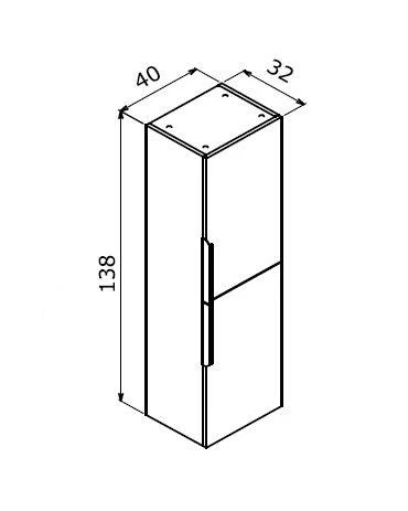 Orka Pure 80 cm Mat Antrasit Banyo Dolabı Takımı ve Boy Dolabı - Resim 4