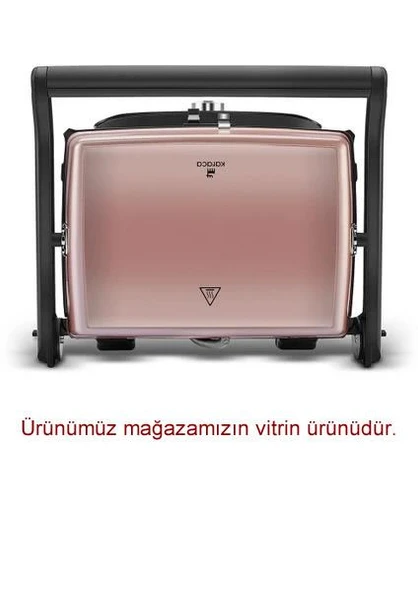Karaca Gastro Grill Glass Premium 2400 W Rose Gold Tost Makinesi ürün görseli