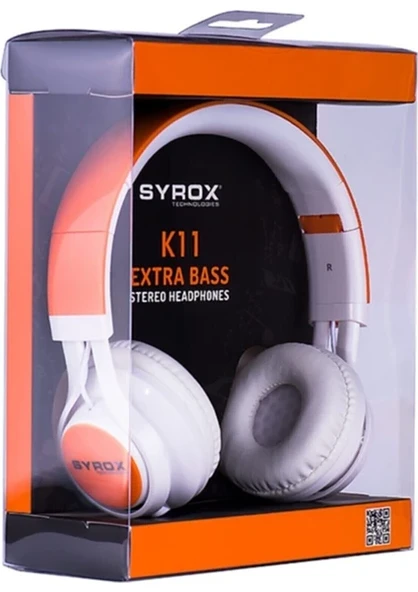 Syrox K11 Mikrofonlu Stereo Kulak Üstü Kablolu Kulaklık ürün görseli