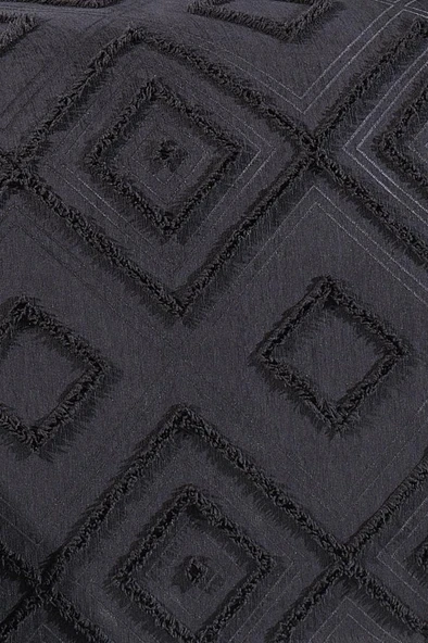 Çeyiz Diyarı Samira 3 Parça Çift Kişilik Pike Takımı Siyah - Resim 3