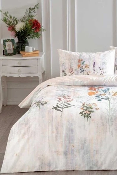 Özdilek Nev Floraison Somon Çift Kişilik Nevresim Takımı - 3