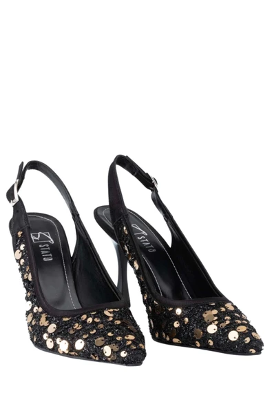 Stato Kadın Parılıtı Topuklu Ayakkabı Siyah ürün görseli 1