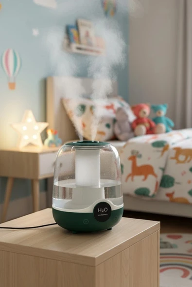 Glr K07 Yeşil Çift Spreyli Ultrasonik Sessiz Hava Nemlendirici ve Gece Lambası | 3L Kapasite - 5