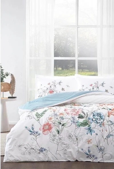 Özdilek Pembe Florida Nevresim Takımı Çift Kişilik Ranforce 8919