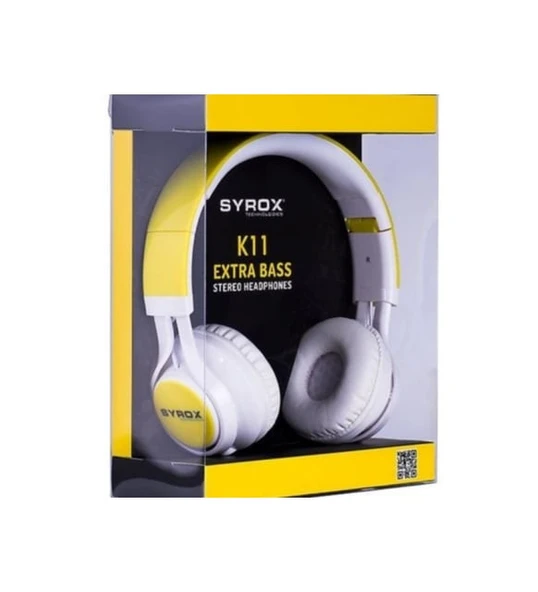 Syrox K11 Mikrofonlu Stereo Kulak Üstü Kablolu Kulaklık ürün görseli