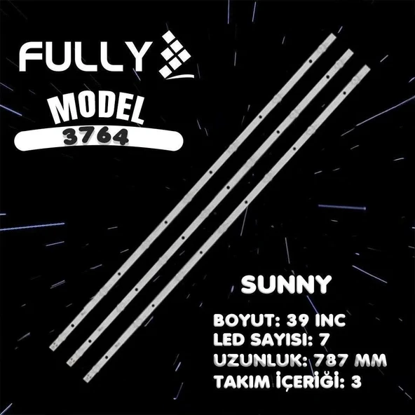 Fully Set-3764 Hı-level,sunny,axen 39 Inc 3 Adet (set) Tv Led Bar