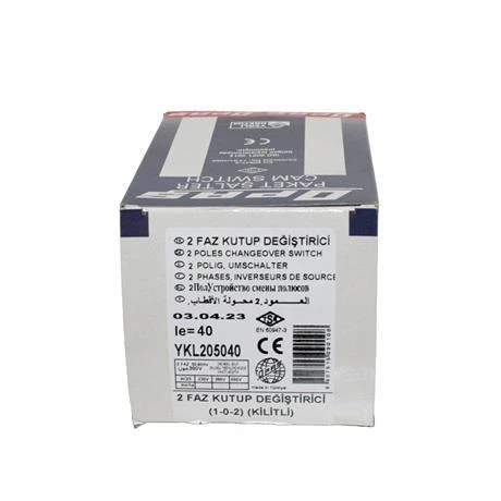 Opaş 2x40A 1-0-2 Kilitli Kutup Değiştirici Pako Şalter - YKL205040 - Resim 4