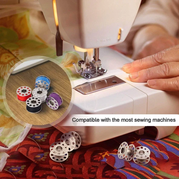 25 Adet Dikiş Makinesi Bobinleri Boş Metal Bobinler Makara Bobin Dikiş Makinesi - Resim 2