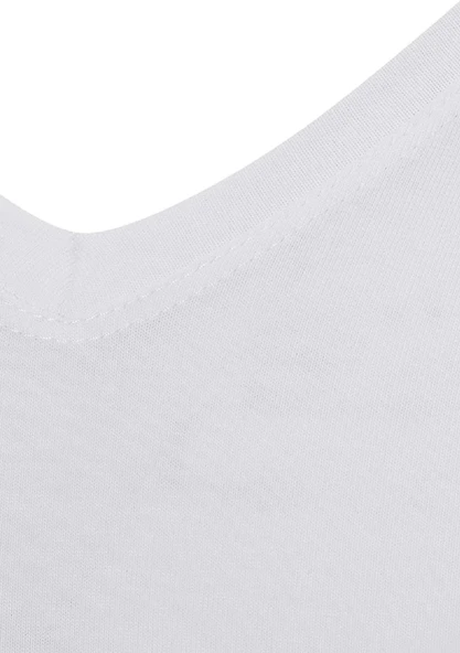 MDB Star 206 Modal Yarım Kol V-Yaka T-Shirt Atlet - Resim 2