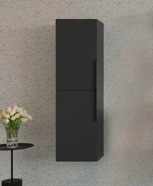 Orka Pure 40 cm Mat Antrasit Banyo Çamaşır Boy Dolabı ürün görseli