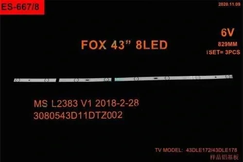 Eastern Set-667 Skytech 43 Inc 3 Adet (set) Tv Led Bar