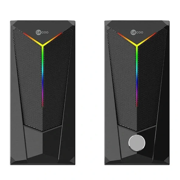 Lenovo Lecoo Ds104 Kablolu Usb + 3.5mm Jack 6w 80db Rgb Işıklı 1+1 Gaming Speaker - Hoparlör - 2