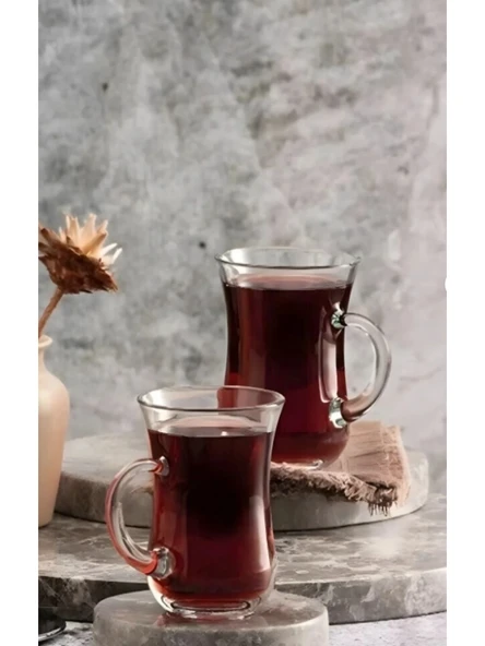 Paşabahçe 55783 Lina G4U Kulplu Çay Bardağı 140 cc 6'lı ürün görseli 1