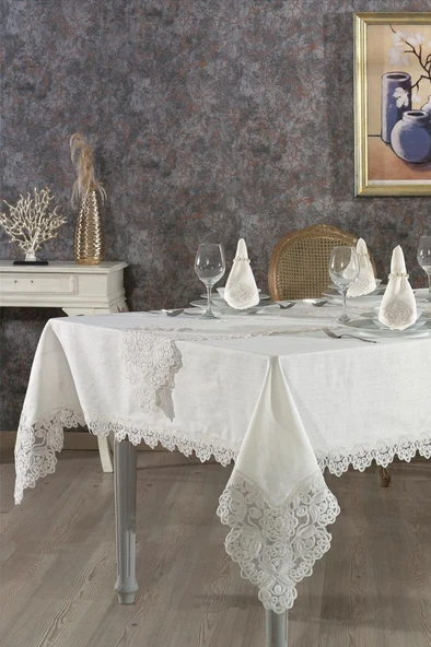 Serap Masa Örtüsü 26 Parça Krem ürün görseli