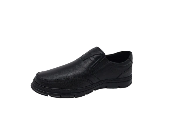 Zerhan 782 Erkek Siyah Hakiki Deri Kalın Taban Ayakkabı - Resim 3