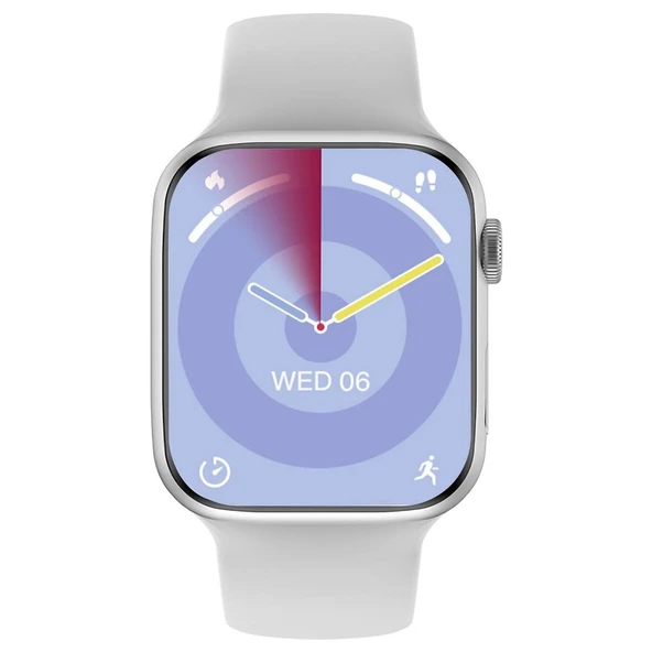 Hytech W99 Watch IOS Ve Android Uyumlu Mactive 2.05 İnç Geniş Ekranlı Gümüş Akıllı Saat - 4