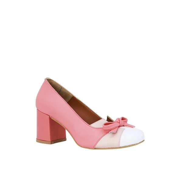 Hobby 261433 Hakiki Deri Kadın Topuklu Ayakkabı - Resim 2