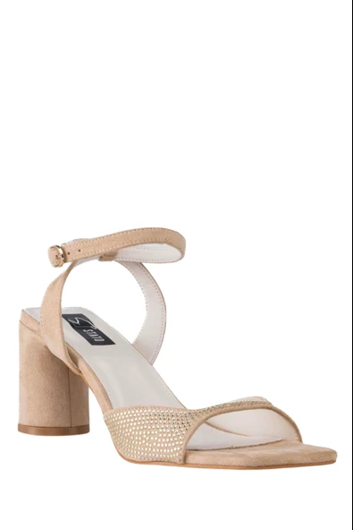 Stato Kadın Topuklu Sandalet Nude Beyaz - Resim 3