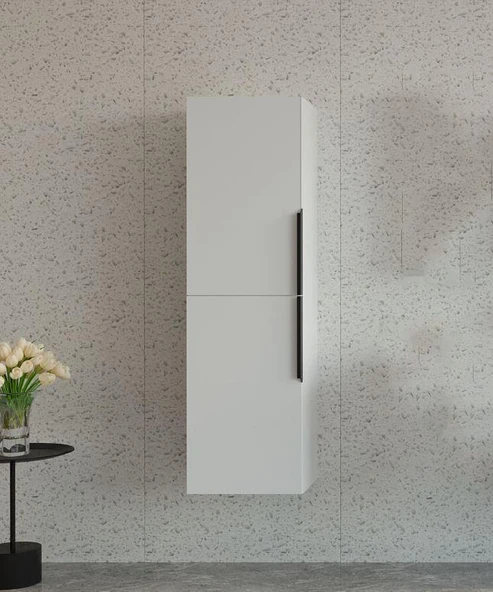 Orka Pure 40 cm Mat Beyaz Banyo Çamaşır Boy Dolabı ürün görseli