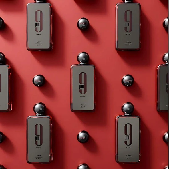 Afnan 9 Pm Rebel EDP 100 ml Unisex Parfüm - Resim 5