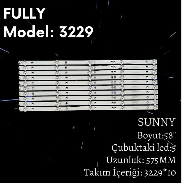 Fully-set-3229 Sunny 58 Inc 3v Sn58ledj203/0216, Ax58ledj203/0216, 58ledj203, Js-d-jp58dm-051ec, R72-58d04-005 Tv Led Ba