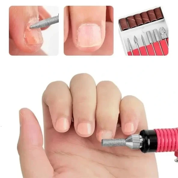 Sunup Sn-27091 Hız Ayarlı Tırnak Freze Törpü Manikür Pedikür Seti 6 Başlıklı Elektrikli Ac220v - 3