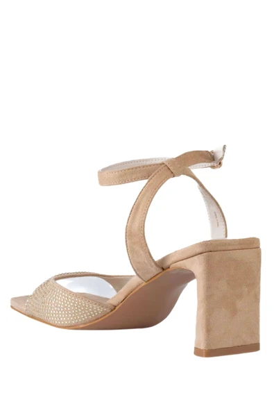 Stato Kadın Topuklu Sandalet Nude Beyaz - Resim 5