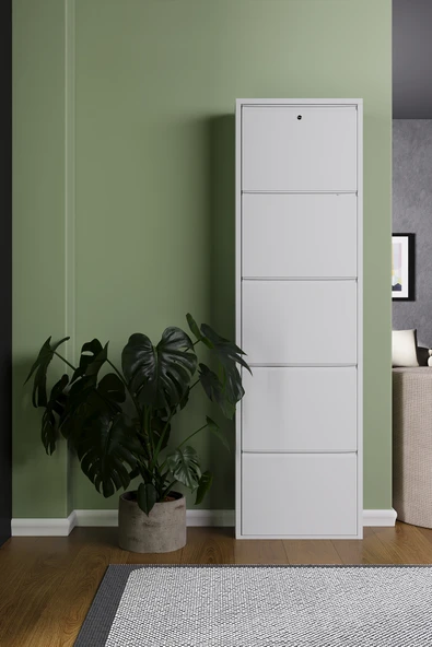 Wood House HERA METAL AYAKKABILIK 5'Lİ BEYAZ - Resim 2