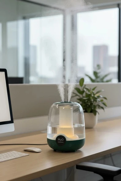 Glr K07 Yeşil Çift Spreyli Ultrasonik Sessiz Hava Nemlendirici ve Gece Lambası | 3L Kapasite - 2