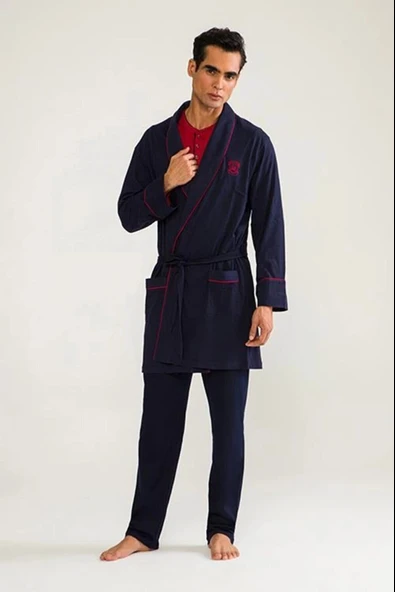 MDB D'S Damat 03000 5'li Robdöşambr Erkek Damat Pijama Seti