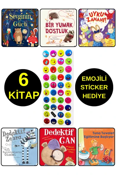 EMOJİLİ  STİCKER HEDİYE - OKUL ÖNCESİ RESİMLİ KİTAPLAR  - SEVGİNİN GÜCÜ - BİR YUMAK DOSTLUK - CAN .. ürün görseli