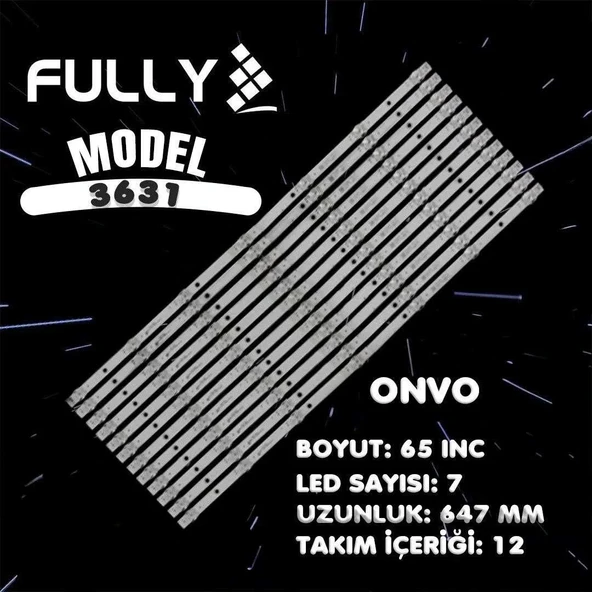 Fully Set-3631 Onvo Redlıne 65 Inc 12 Adet (set) Tv Led Bar