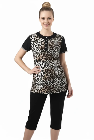 HMD Kadın Leopar Taytlı Takım 60018 ürün görseli