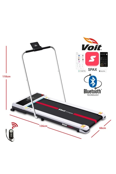 Powerfit 12km Hız Brushless Motor, Işıklı-Manuel Eğim-Kumandalı-Bluetooth'lu-Katlanabilir Koşu Bandı - Resim 6