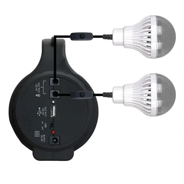 Powermaster 10 Watt 22 Smd Ledli Solar Panelli 3 Ampullü Usb-mp3-radyo Destekli Solar Fener Yj-1908tsyk - 2