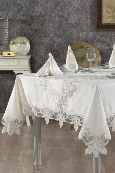 Fikriye Masa Örtüsü 26 Parça Krem ürün görseli