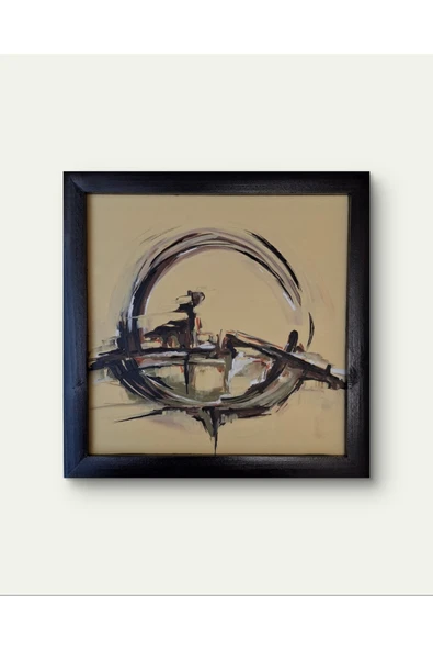 Feoly Art Modern Soyut Tablo – El Boyaması – 22x22 Ev Dekorasyon Tablosu – MDF Üzeri Akrilik