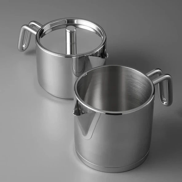 Jumbo Metalix 14 Parça Çelik Çeyiz Seti (Metalix 8 Parça Çelik Tencere Seti-Metalix Full Metal Çaydanlık-3'lü Cezve) - Resim 6