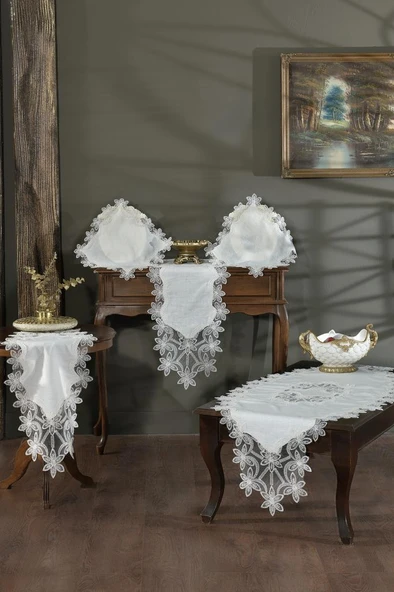 Firdevs Salon Takımı 5 Parça Krem ürün görseli