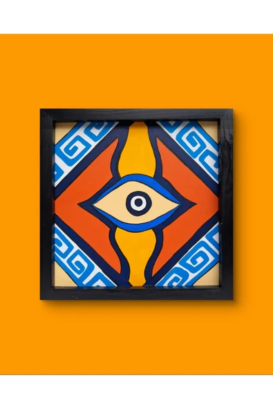 Feoly Art Modern Soyut Tablo – El Boyaması – 22x22 Ev Dekorasyon Tablosu – MDF Üzeri Akrilik - 3