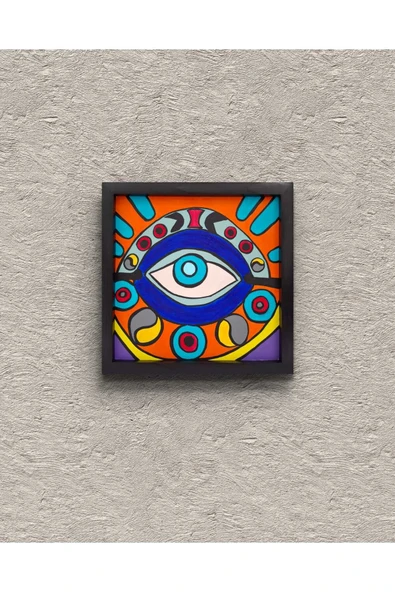 Feoly Art Modern Soyut Tablo – El Boyaması – 22x22 Ev Dekorasyon Tablosu – MDF Üzeri Akrilik - 2