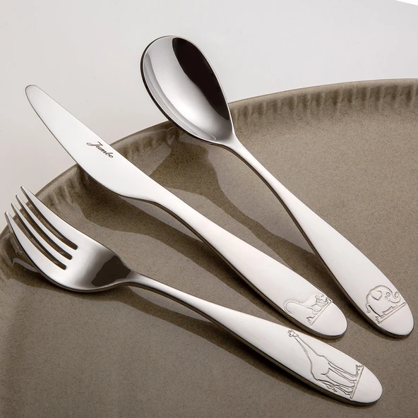 Jumbo Kids 3 Parça Çatal Kaşık Bıçak ürün görseli 1