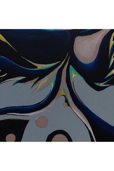 Feoly Art Modern Soyut Tablo – El Boyaması – 35x50 Ev Dekorasyon Tablosu – MDF Üzeri Akrilik - 3