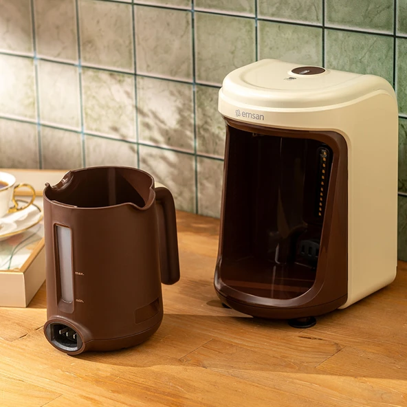 Emsan Nostalji 1837H Türk Kahvesi Makinesi Krem - Resim 3