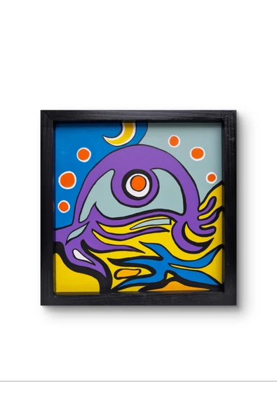 Feoly Art Modern Soyut Tablo – El Boyaması – 22x22 Ev Dekorasyon Tablosu – MDF Üzeri Akrilik - 3