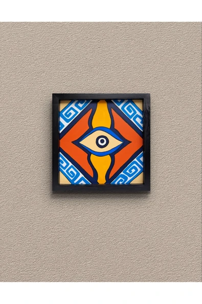 Feoly Art Modern Soyut Tablo – El Boyaması – 22x22 Ev Dekorasyon Tablosu – MDF Üzeri Akrilik - 6